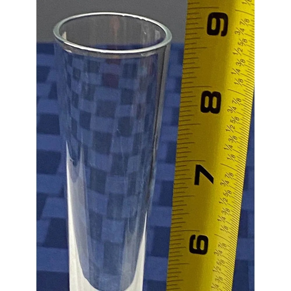 SWEDEN SEDA CLEAR ART GLASS‎ ROSE  8 1/2”VASE